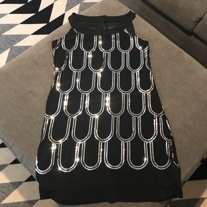 Shift dress- silver sequin (flapper style!)